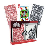 Elite Bridge Regular index žaidimo kortos dviguba kaladė (raudonos ir juodos) Copag 